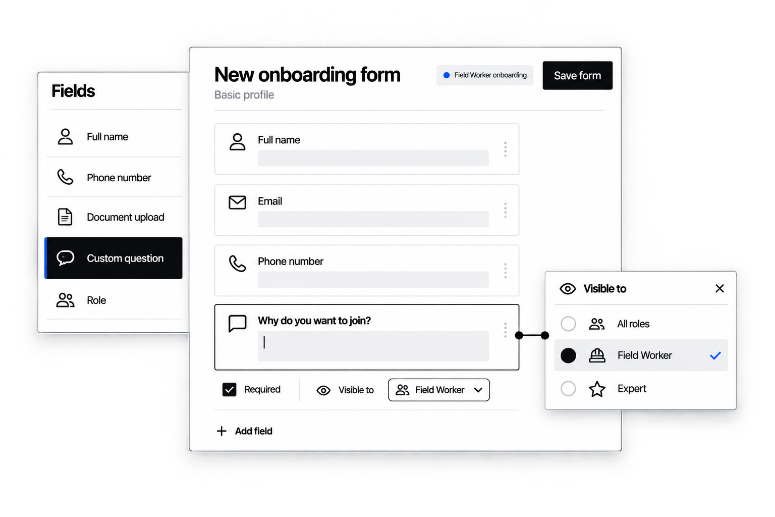 Workhint worker and customer onboarding form